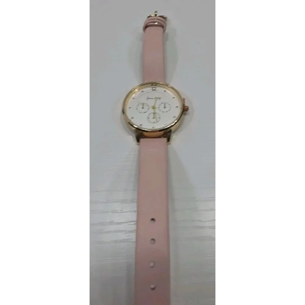 Jessica Carlyle Ladies Rose Gold Watch Pink Blush Strap 31 MM New Battery W273